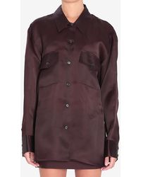 KHAITE - Matteo Flap-Pocket Button-Front Shirt - Lyst