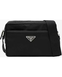 Prada - Triangle Logo Re-Nylon Messenger Bag - Lyst