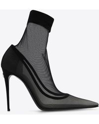 Dolce & Gabbana - Kim 105 Sheer Sock Ankle Boots - Lyst