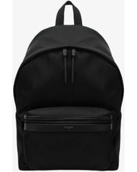 Saint Laurent - City Logo Canvas Backpack - Lyst