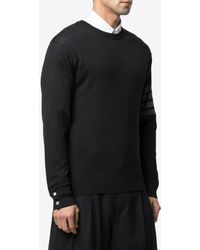 Thom Browne - 4-Bar Stripes Merino Wool Sweater - Lyst