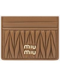 Miu Miu - Matelassé Nappa Leather Cardholder - Lyst