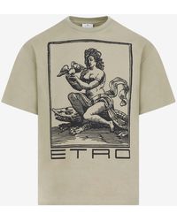Etro - Graphic-Printed Crewneck T-Shirt - Lyst
