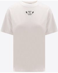 Off-White c/o Virgil Abloh - Bandana Arrow-Embroidered Crewneck T-Shirt - Lyst
