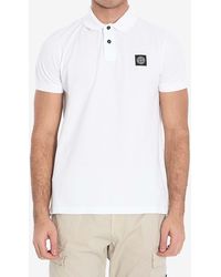 Stone Island - Compass Logo Patch Polo T-Shirt - Lyst