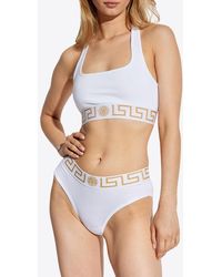 Versace - Greca Racerback Bra - Lyst