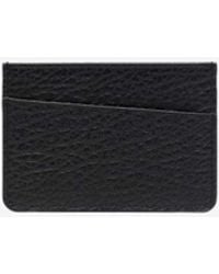 Maison Margiela - Grained Leather Cardholder With Signature-Stitches - Lyst