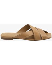 Tod's - Stitched Leather Slides - Lyst