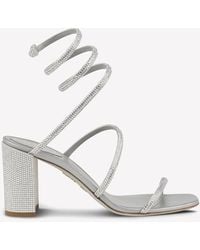 Rene Caovilla - Cleo 80 Crystal Embellished Sandals - Lyst