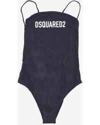 DSquared² - Logo Print One-Piece Swimsuit - Lyst
