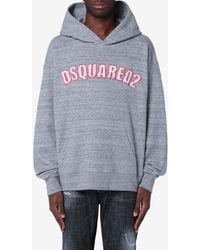 DSquared² - Logo Print Hooded Sweatshirt - Lyst