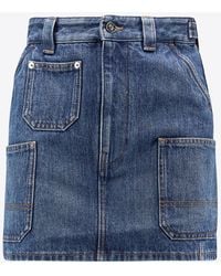 Givenchy - Denim Mini Skirt - Lyst