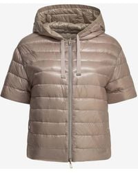 Herno - Reversible Short-Sleeved Down Jacket - Lyst