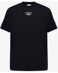 Off-White c/o Virgil Abloh - Paisley Motif Crewneck T-Shirt - Lyst