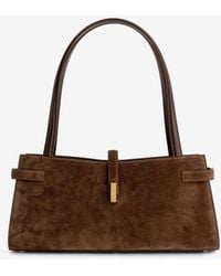 Mlouye - Isla Suede Wide Shoulder Bag - Lyst