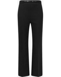 Elisabetta Franchi - Monogram Flared Pants - Lyst
