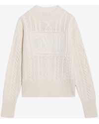 Max Mara - Miranda Cable Knit Wool And Cashmere Sweater - Lyst