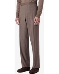 Lardini - Wool Tailored Pants With Pressed-Crease - Lyst