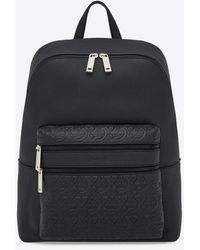 Ferragamo - Gancini Embossed Leather Backpack - Lyst