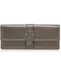 Manolo Blahnik - Caprilong Crystal Buckle Clutch - Lyst