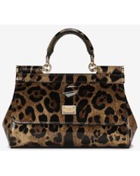 Dolce & Gabbana - Small Sicily Leopard Print Top Handle Bag - Lyst
