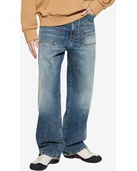Givenchy - Washed Straight-Leg Jeans - Lyst