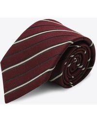 Saint Laurent - Wool And Silk Striped Tie - Lyst