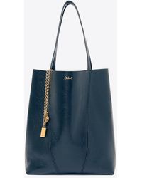 Chloé - Spin Grained Leather Tote Bag - Lyst