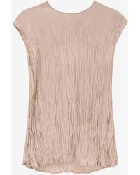 Alysi - Wrinkled Crewneck Top - Lyst