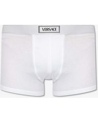 Versace - 90S Vintage Logo-Waistband Trunks - Lyst