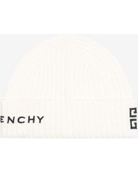 Givenchy - Logo-Embroidered Ribbed Beanie - Lyst