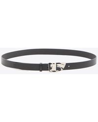 Burberry - Shield Ekd Thin Leather Belt - Lyst