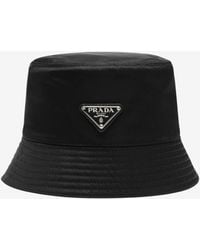 Prada - Triangle Logo Re-Nylon Fisherman's Hat - Lyst