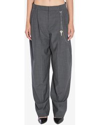 Alexander Wang - Wide-Leg Wool-Blend Pants - Lyst