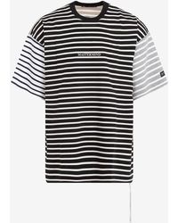 Mastermind Japan - Paneled Striped Crewneck T-Shirt - Lyst