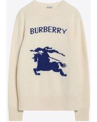 Burberry - Ekd Intarsia Knit Wool Sweater - Lyst