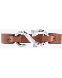 Ferragamo - Gancini Hook Leather Bracelet - Lyst