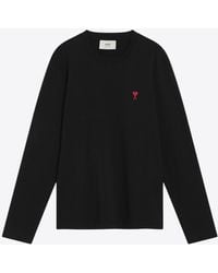 Ami Paris - Ami De Coeur Long-Sleeved T-Shirt - Lyst