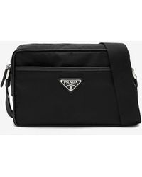 Prada - Triangle Logo Re-Nylon Messenger Bag - Lyst