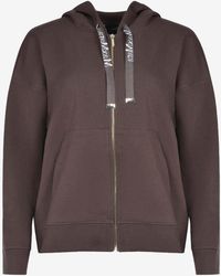 Max Mara - Jour Zip-Up Drawstring Sweatshirt - Lyst