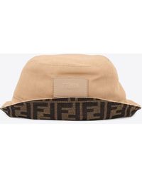 Fendi - Logo Patch Monogram Bucket Hat - Lyst