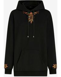 Etro - Foliage Embroidered Hoodie - Lyst