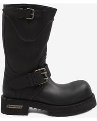 Balenciaga - Venom Calf Leather Mid-Calf Boots - Lyst