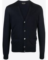 Tom Ford - V-Neck Wool Cardigan - Lyst