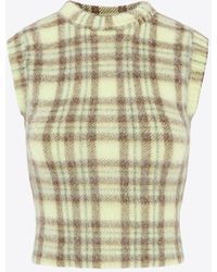 Sportmax - Gallico Cropped Checkered Top - Lyst