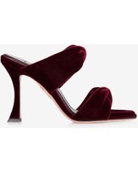 Aquazzura - Twist 95 Velvet Mules - Lyst