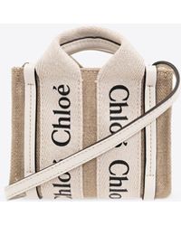 Chloé - Nano Woody Logo Tote Bag - Lyst