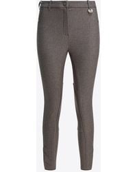 Burberry - Jodhpur Herringbone Slim Pants - Lyst