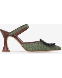 Manolo Blahnik - Atika 90 Raffia Pointed Mules - Lyst