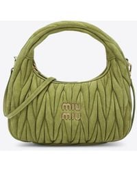 Miu Miu - Small Wander Suede Top Handle Bag - Lyst